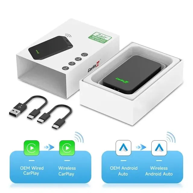 CarlinKit 5.0 2air Wireless CarPlay Adapter Android Auto Wireless Smart Box 2 in 1 For Volvo Benz Audi Kia Hyundai VW Mazda